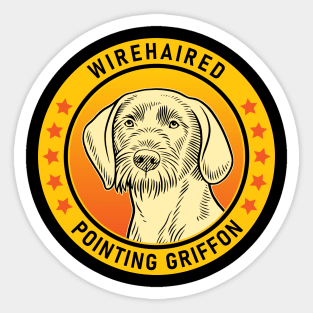 Wirehaired Pointing Griffon Dog Portrait Sticker